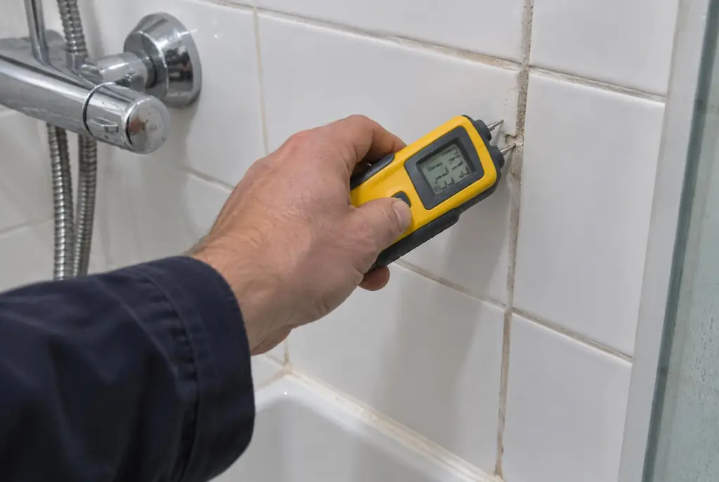 Lekdetectie Meerkerk – vochtmeter op badkamertegels bij de douche